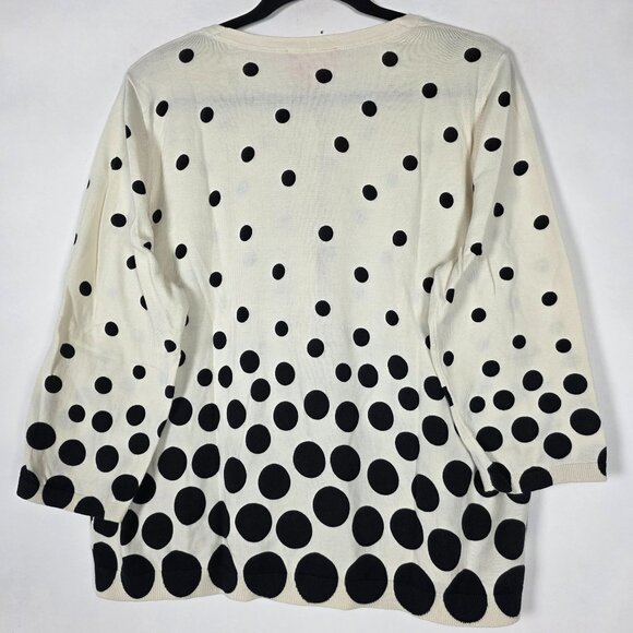 Talbots Oprah Magazine Collection Polka Dot Womens 2XP Petite Cardigan Sweater - Picture 2 of 7